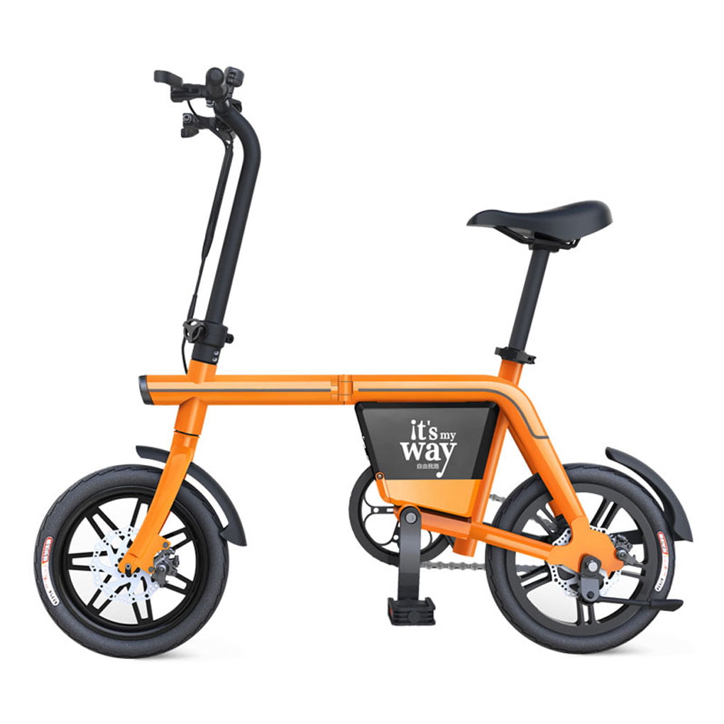 orange 14 inch 250W foldable ebike
