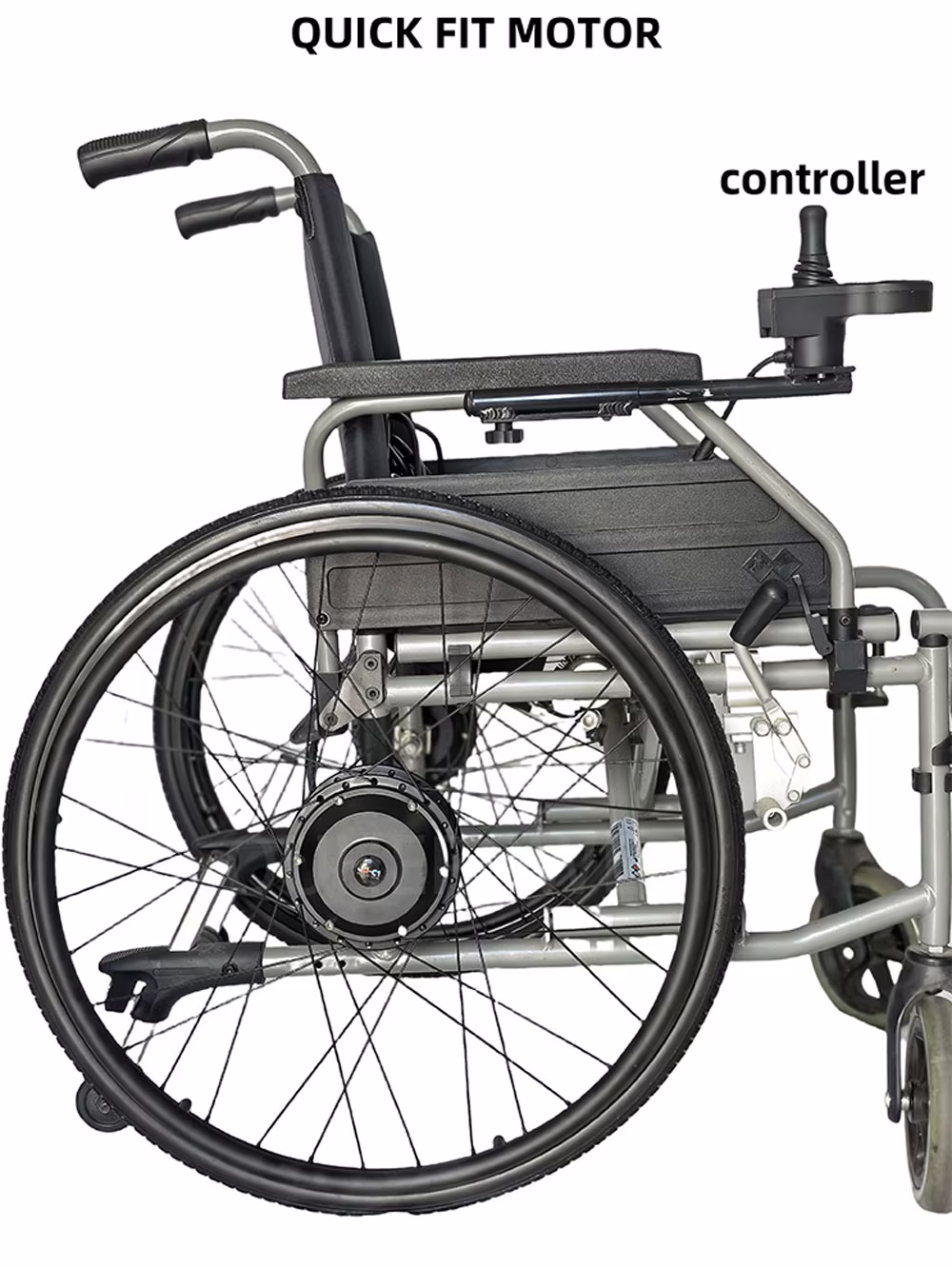 quick-release electric wheelchair conversion kit